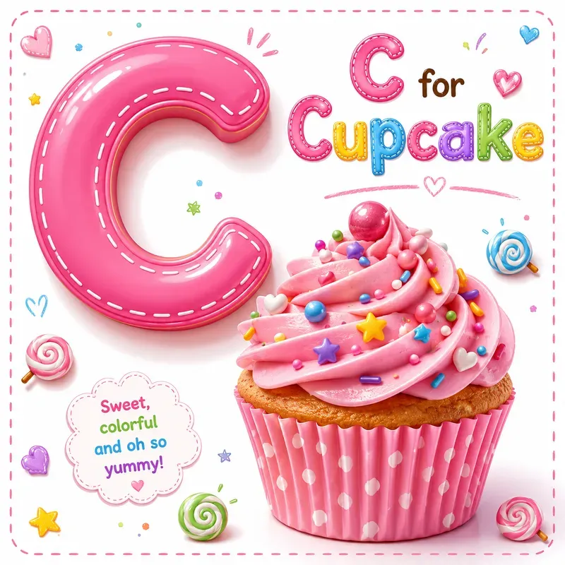 Cute Alphabet Learning Cards For Kids