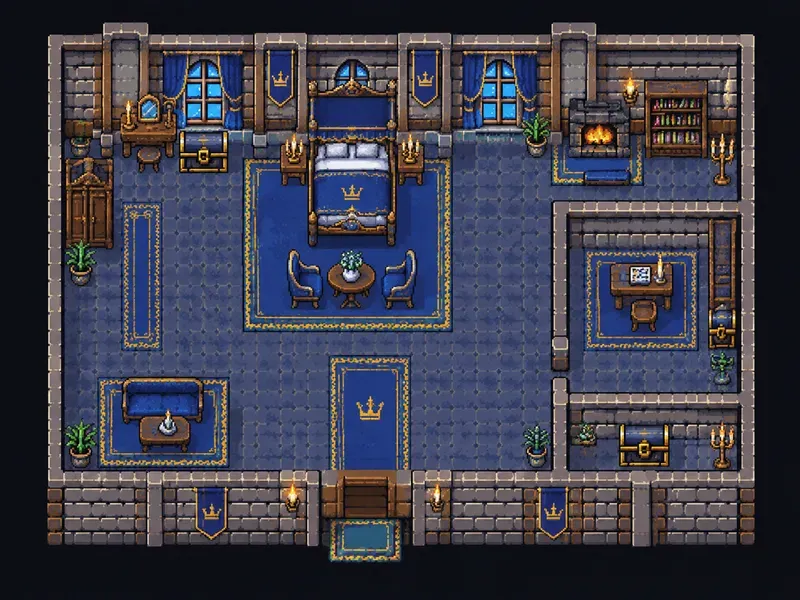 8bit RPG Room Interior Generator