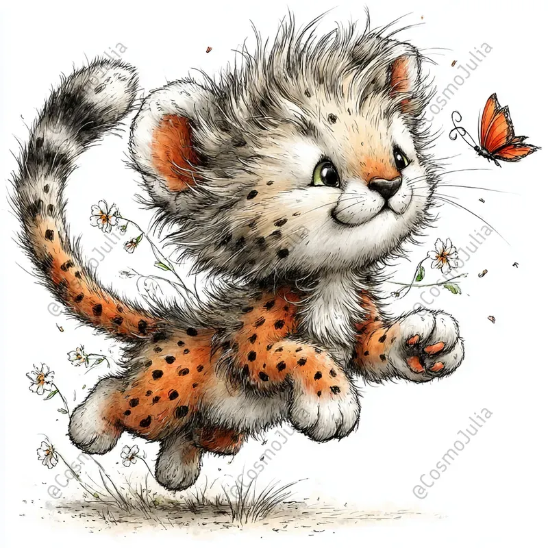 Safari Baby Animal Character Clipart