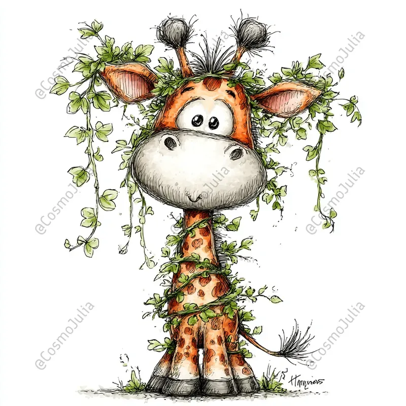 Safari Baby Animal Character Clipart