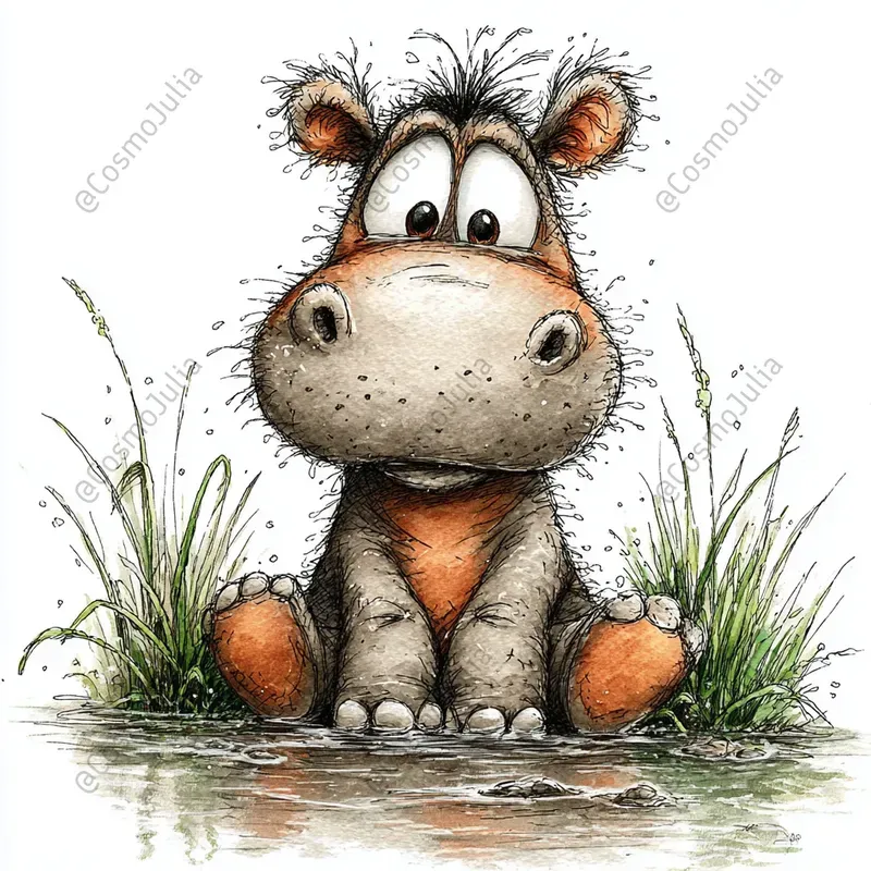 Safari Baby Animal Character Clipart