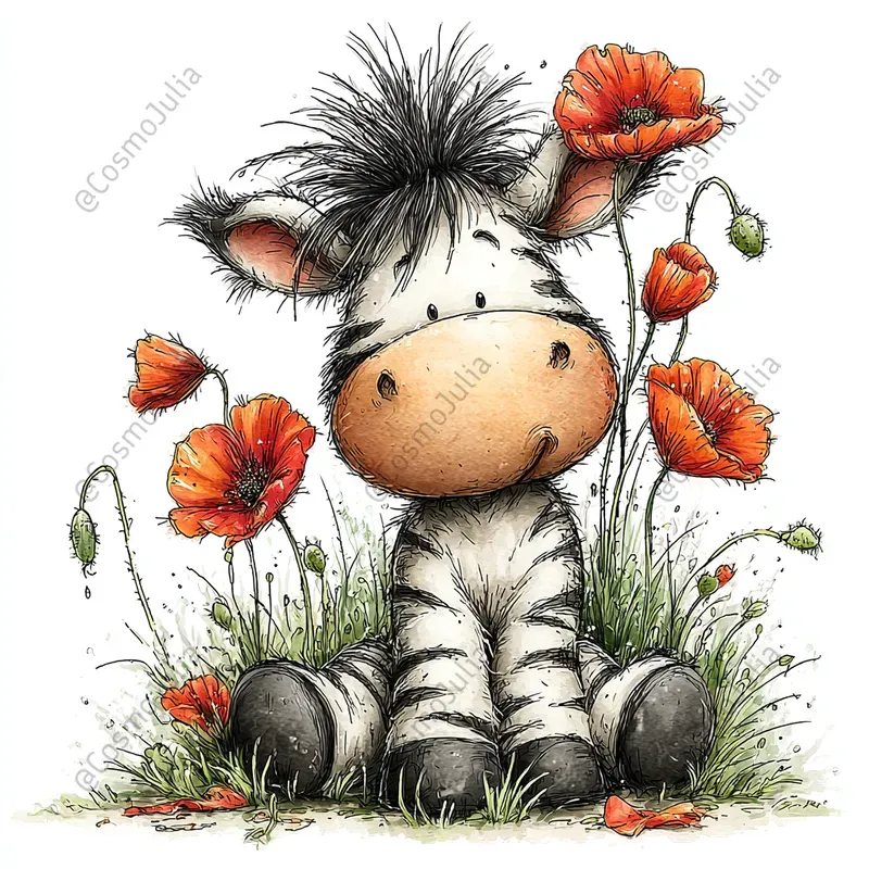 Safari Baby Animal Character Clipart