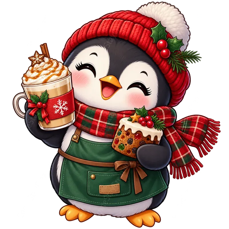 Cute Christmas Coffee Shop Cliparts