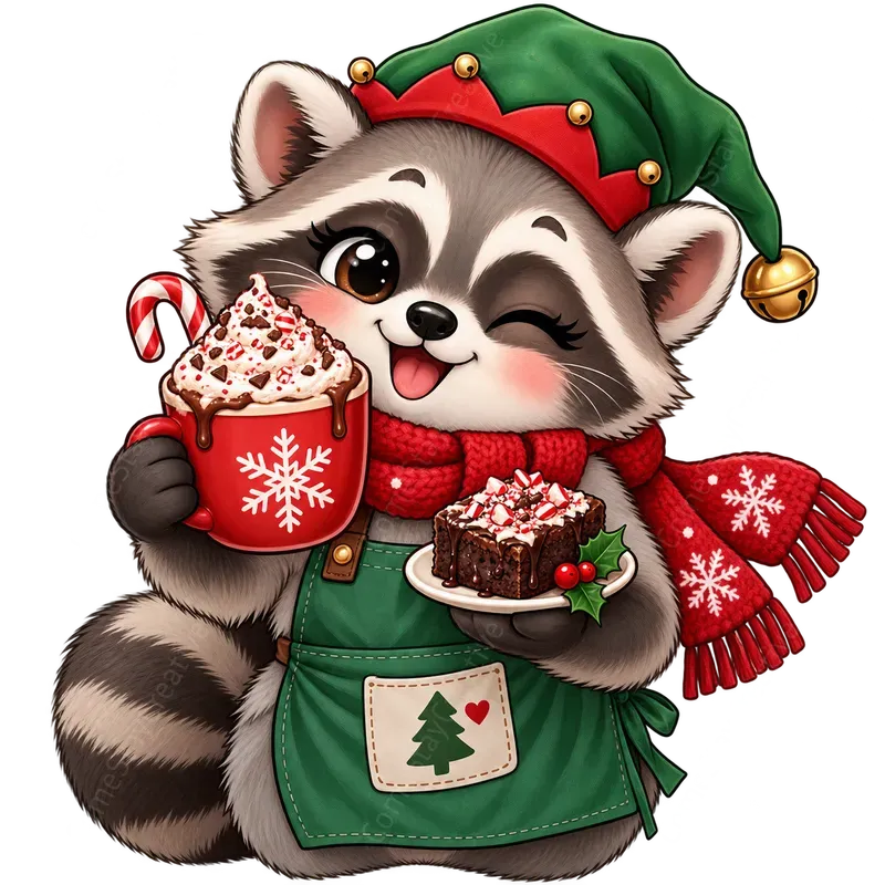 Cute Christmas Coffee Shop Cliparts