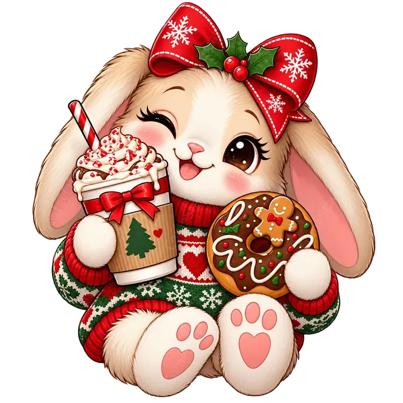 Cute Christmas Coffee Shop Cliparts