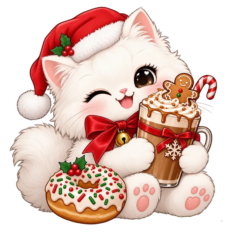 Cute Christmas Coffee Shop Cliparts