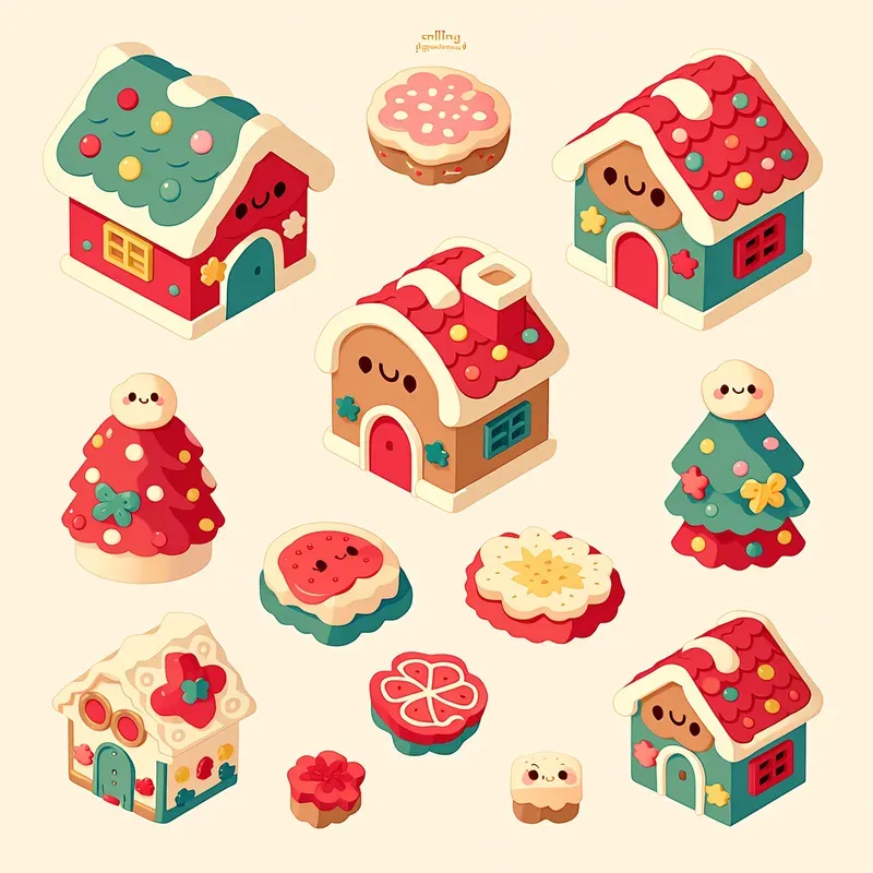 Retro Toy Christmas Stickers