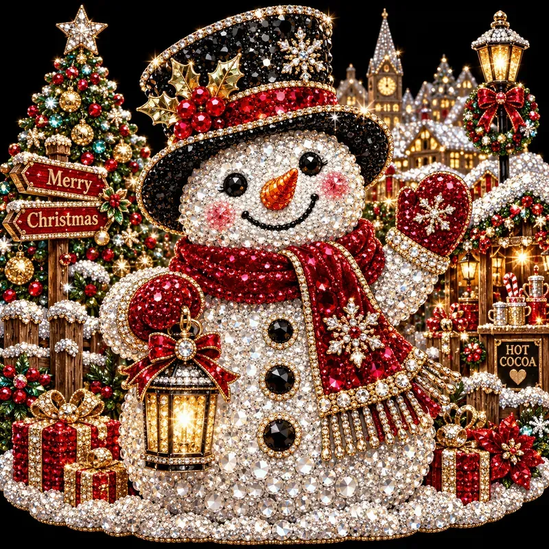 Luxury Rhinestone Christmas Characters
