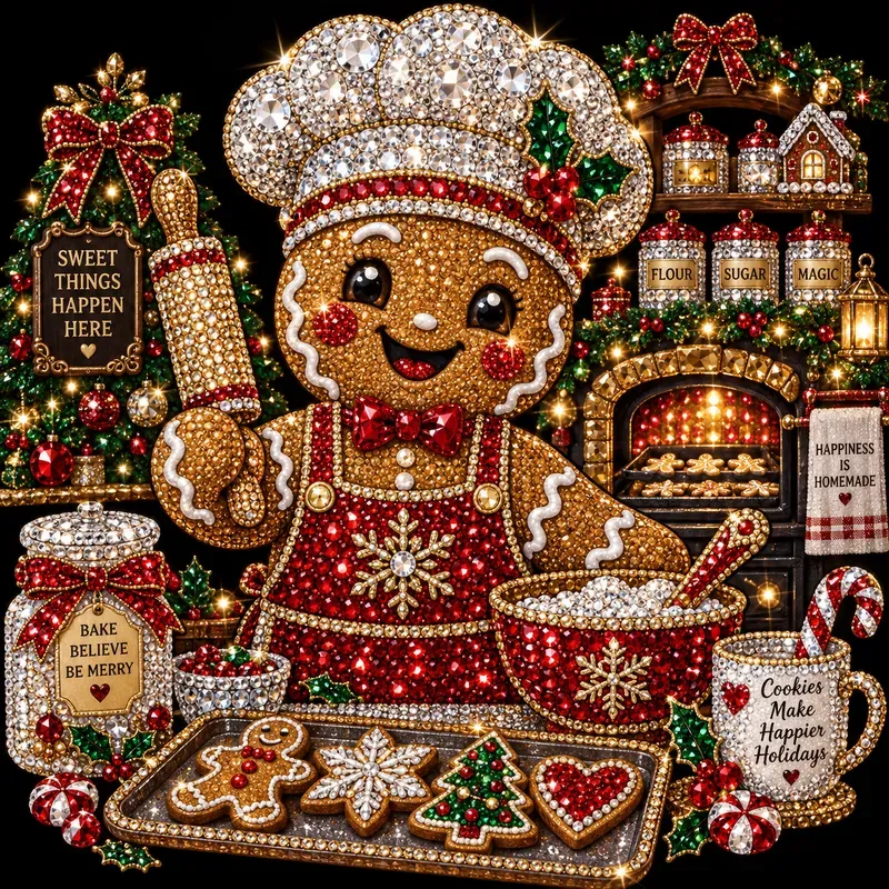 Luxury Rhinestone Christmas Characters