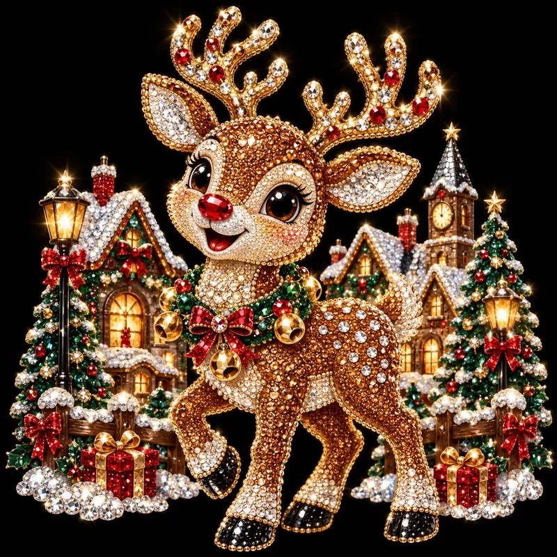 Luxury Rhinestone Christmas Characters