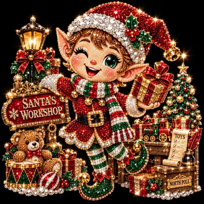 Luxury Rhinestone Christmas Characters