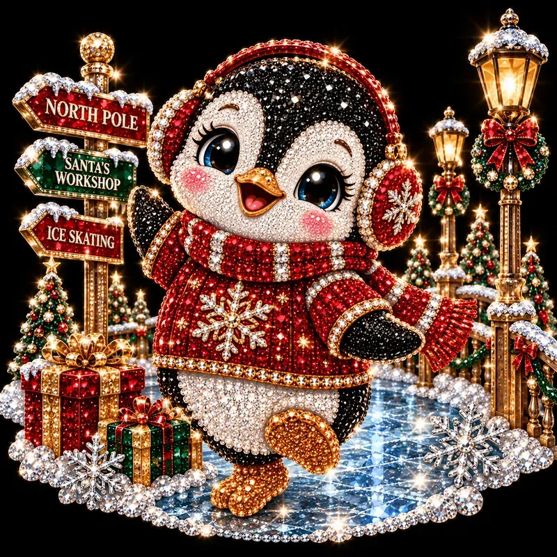 Luxury Rhinestone Christmas Characters