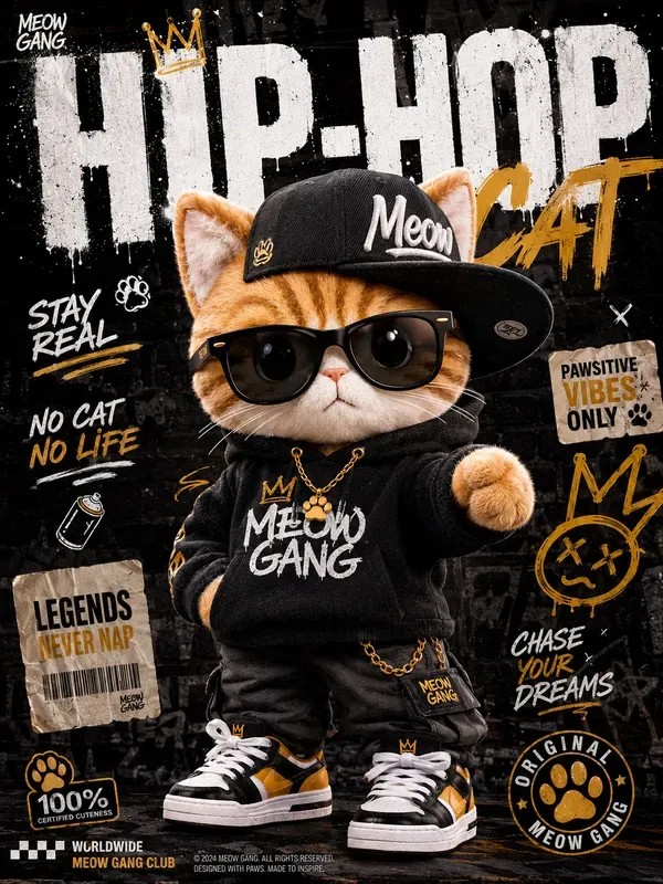 Street Wear Plush Character Posters