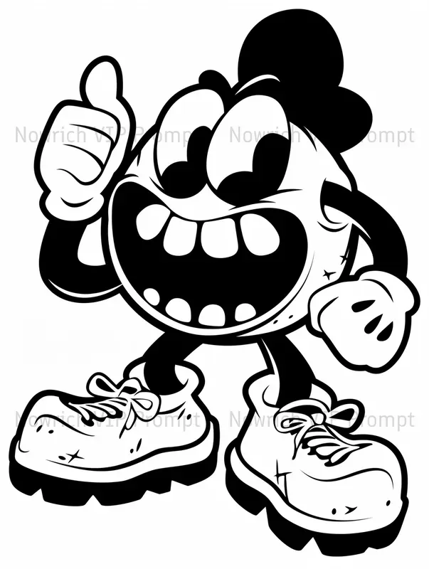 Logo Mascot Retro Characters 90s