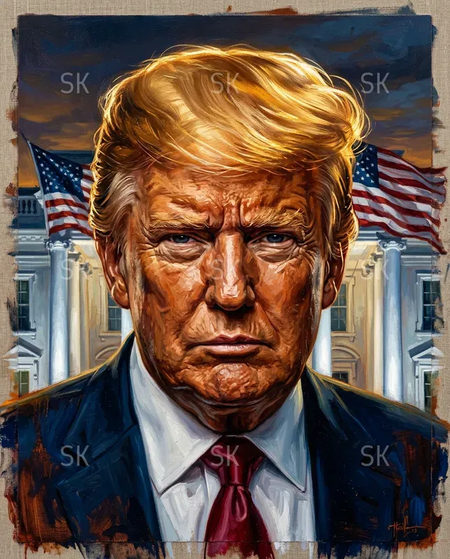 Famous People Oil Caricature Paintings