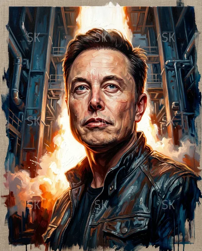 Famous People Oil Caricature Paintings