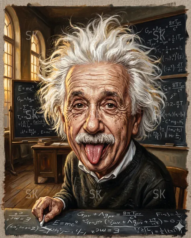Famous People Oil Caricature Paintings