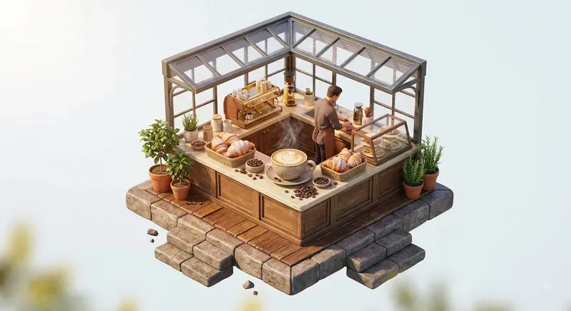 3d Isometric Food Dioramas