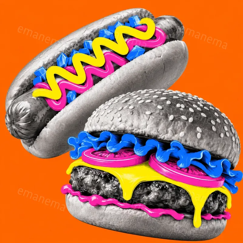 Food Pop Art Compositions