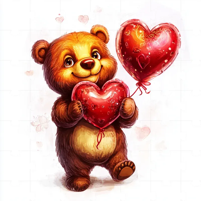 Cute Animals For Valentines Cards