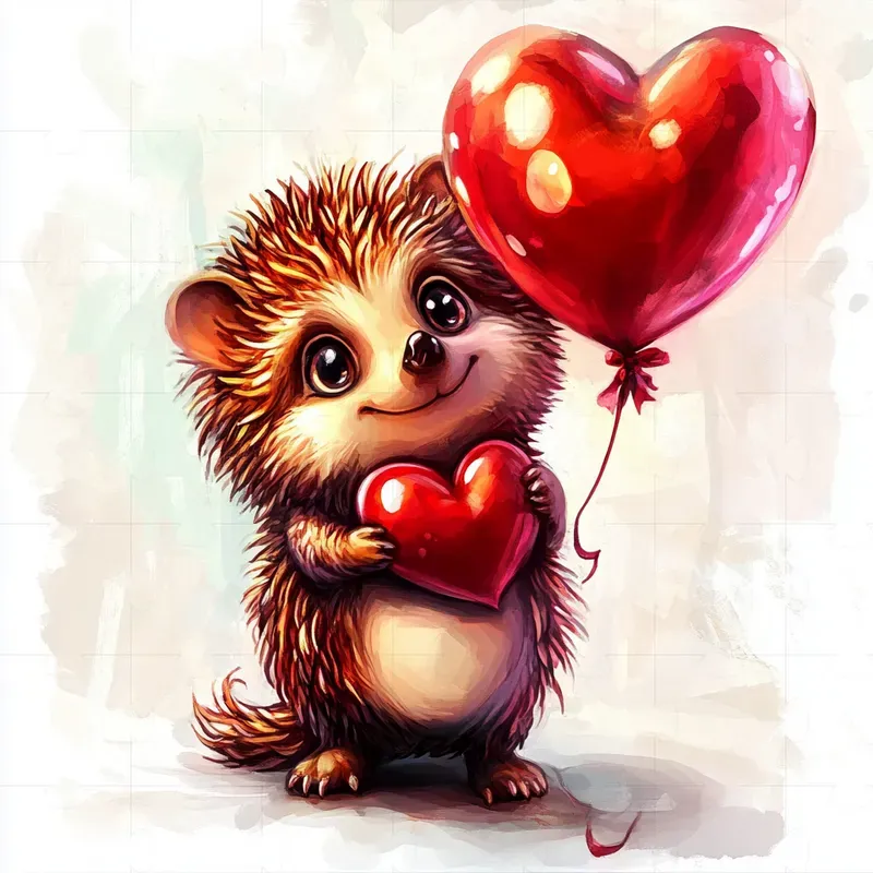 Cute Animals For Valentines Cards
