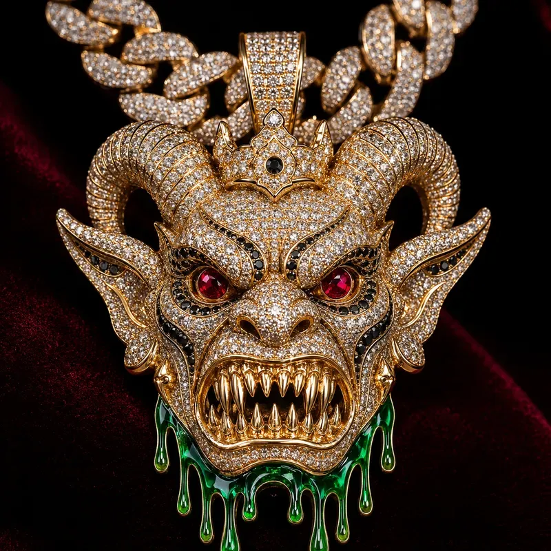 Gothic Diamond Beast Pendants
