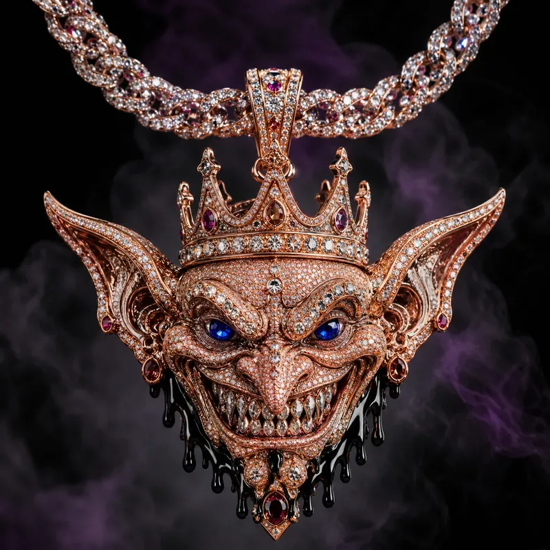Gothic Diamond Beast Pendants