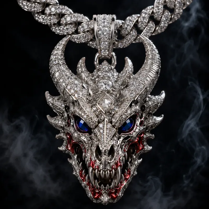 Gothic Diamond Beast Pendants
