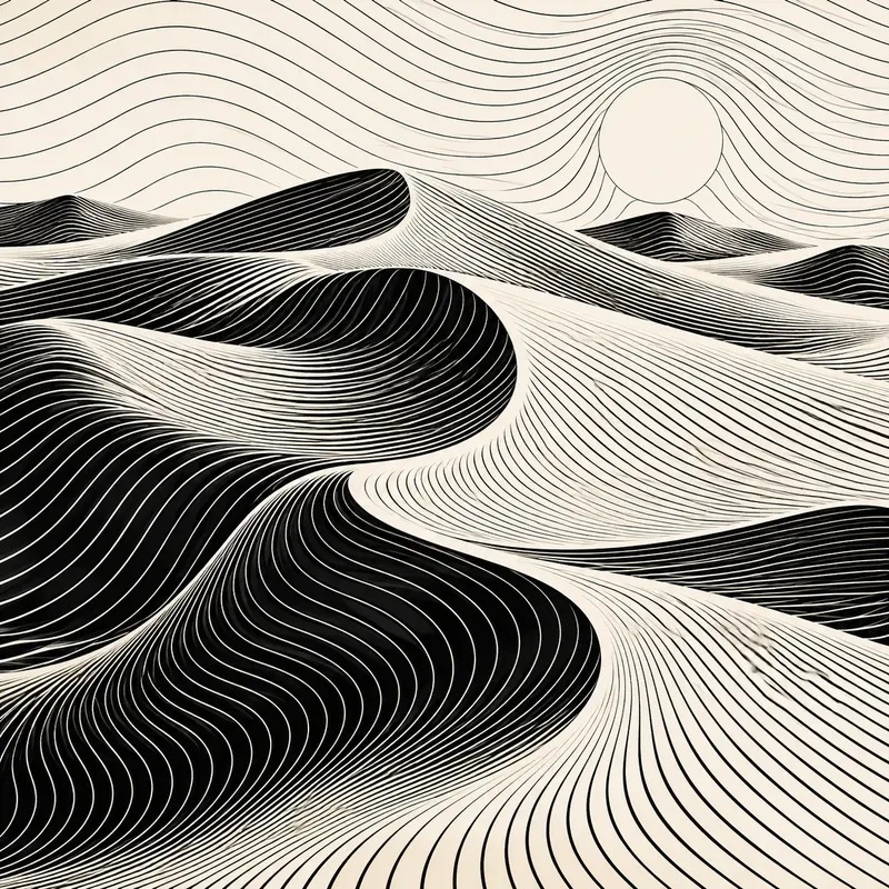 Flowing Contour Line Art