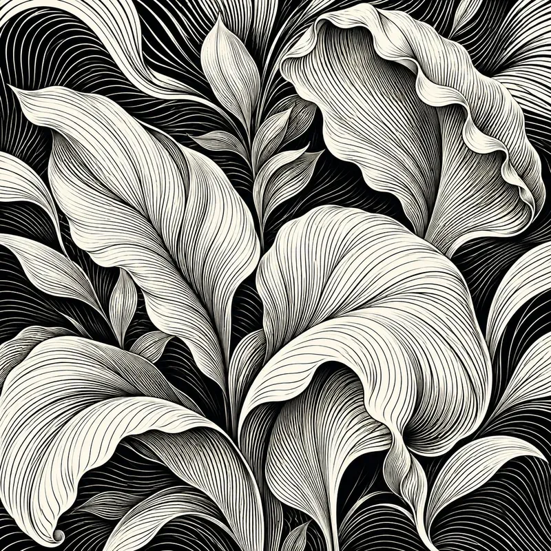 Flowing Contour Line Art
