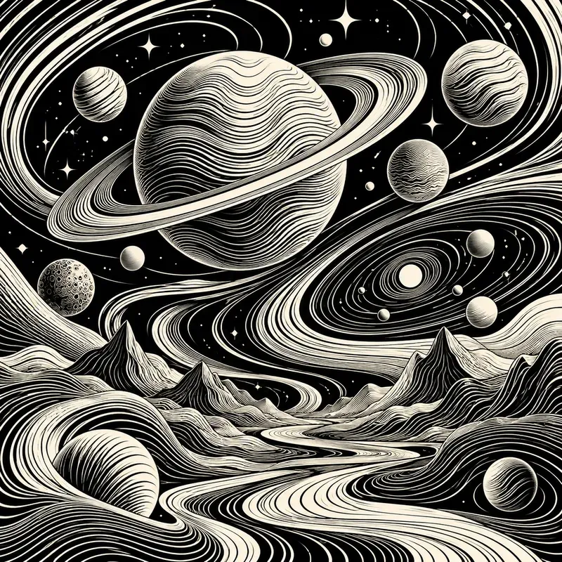 Flowing Contour Line Art