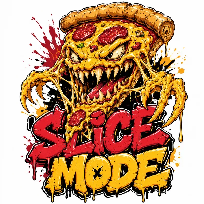 Melting Street Food Graffiti Typography