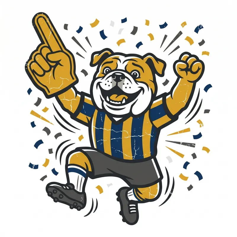 Vintage Soccer Supporter Mascots