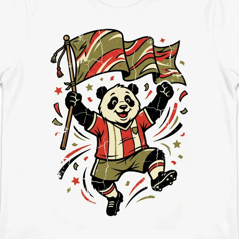 Vintage Soccer Supporter Mascots