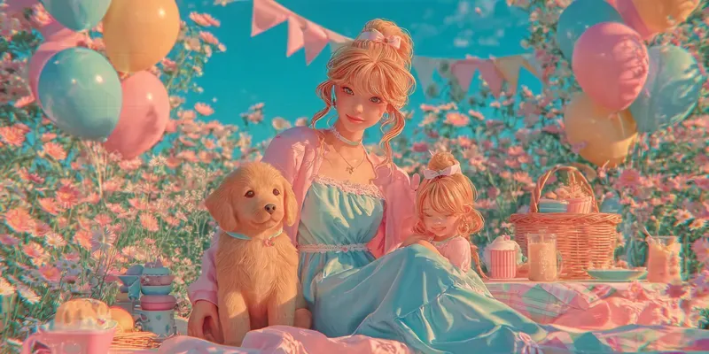 3D Soft Happy Birthday Storybook Scenes