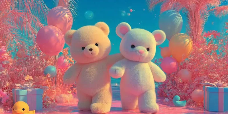 3D Soft Happy Birthday Storybook Scenes