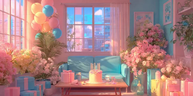 3D Soft Happy Birthday Storybook Scenes