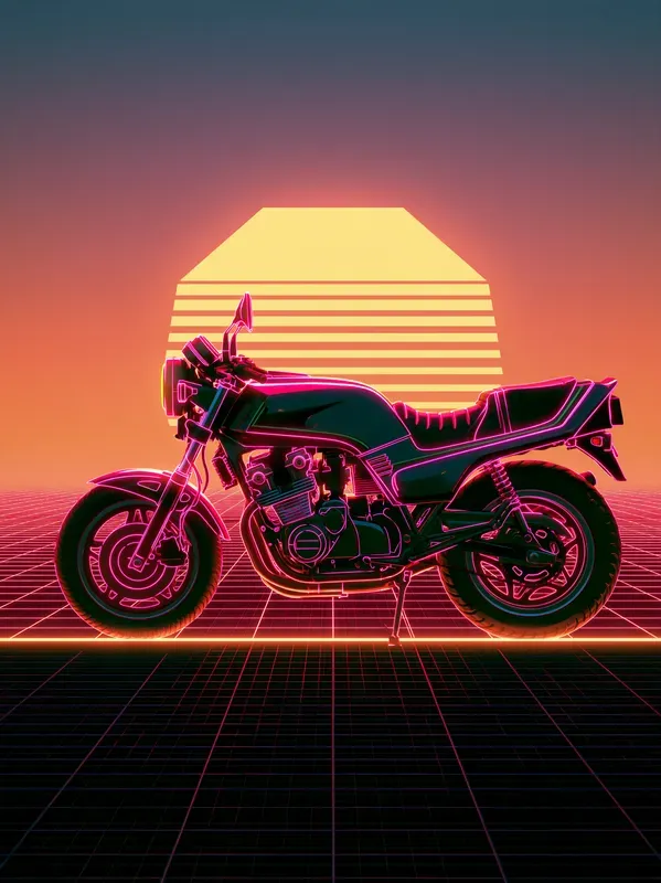 Retro 80s Synthwave Grid Posters