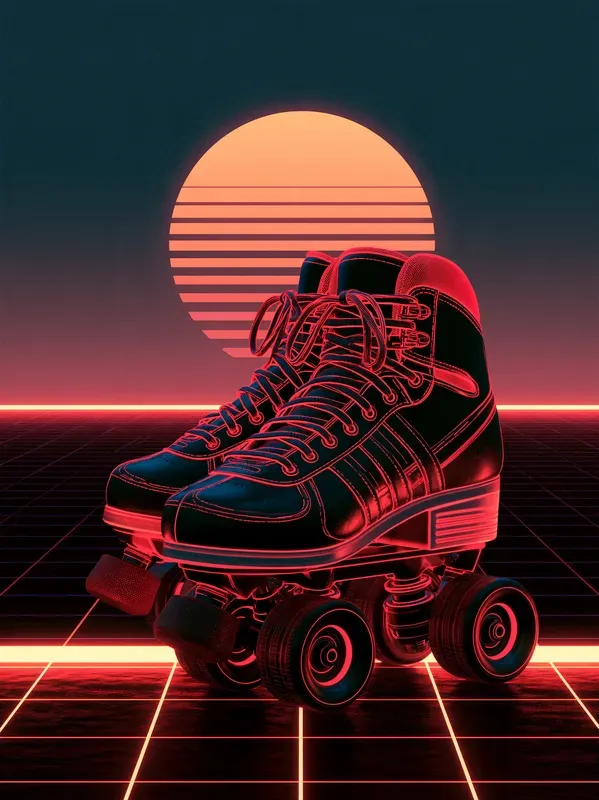 Retro 80s Synthwave Grid Posters