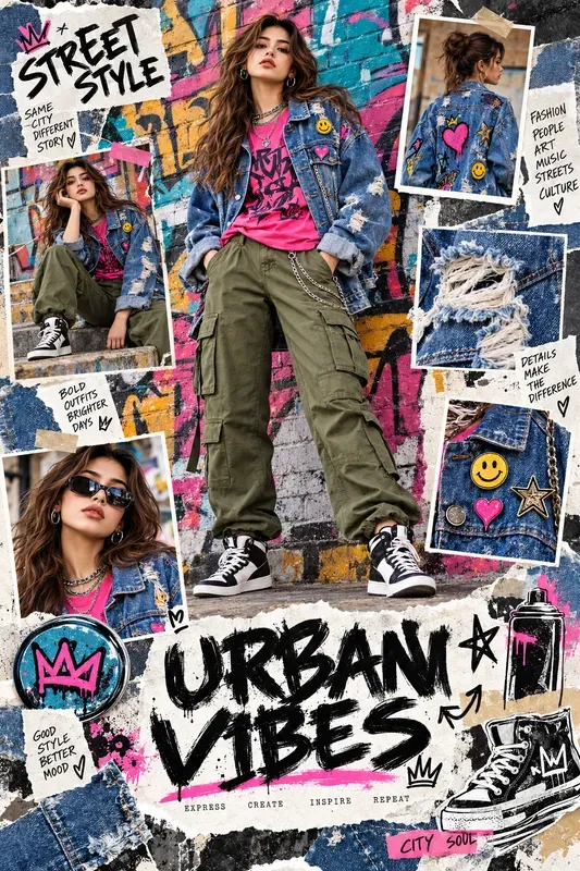Urban Streetwear Editorial Collages