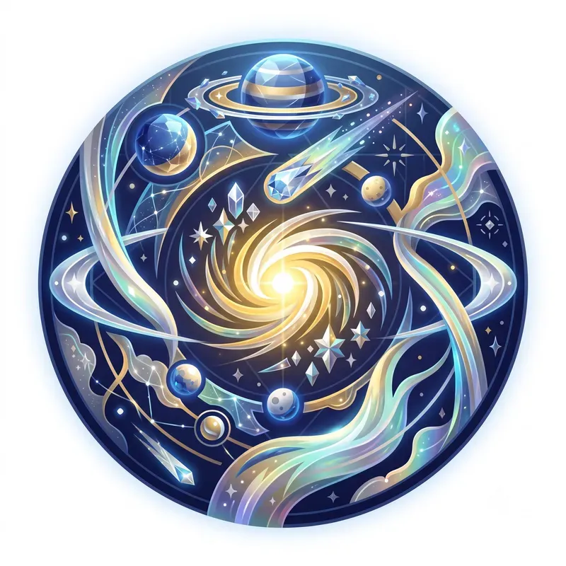 Modern Glowing Cosmos Emblems
