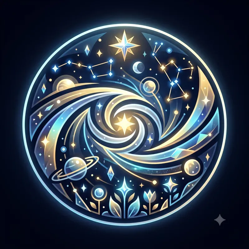 Modern Glowing Cosmos Emblems