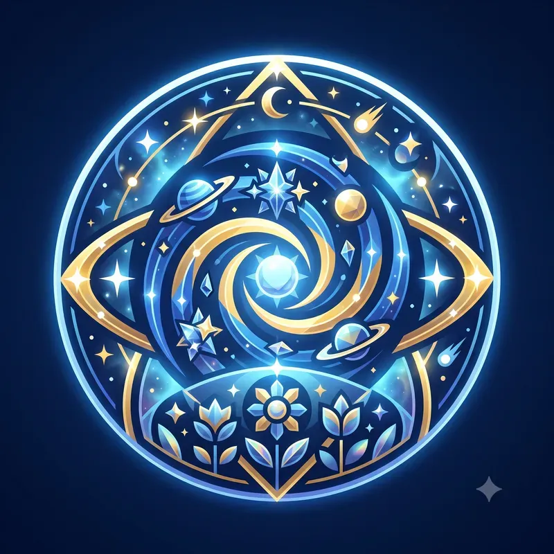 Modern Glowing Cosmos Emblems