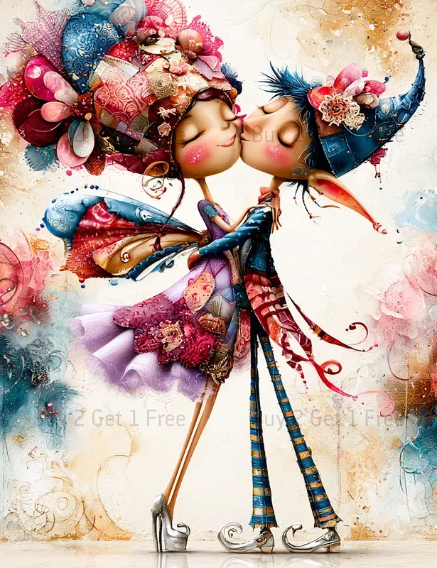 Whimsical Couple Love Junk Journals