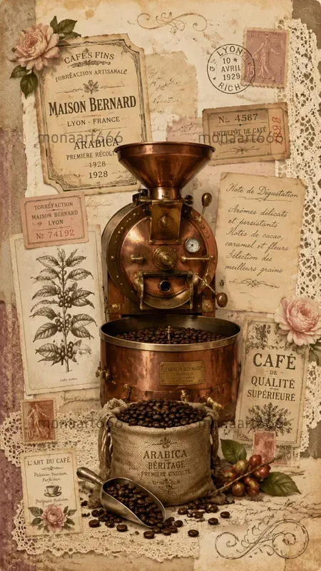 Romantic Coffee Junk Journal Ephemera