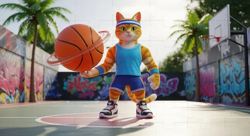 Anthropomorphic 3D Cat Scenes