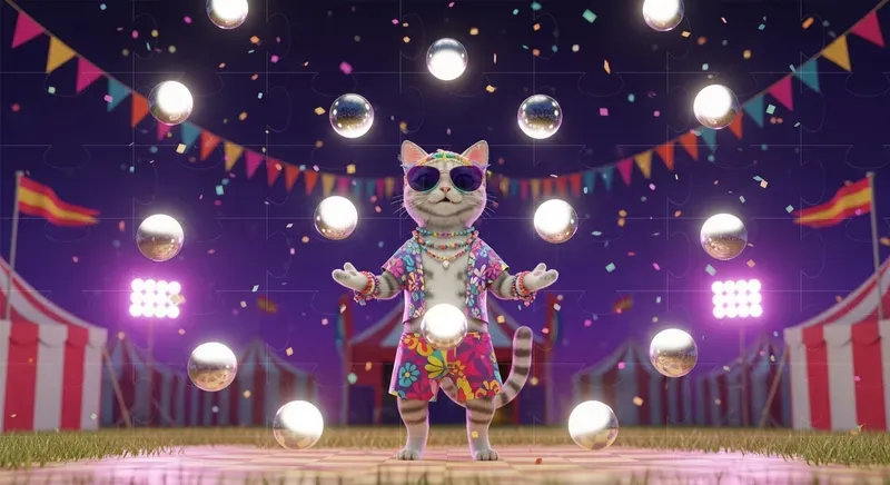 Anthropomorphic 3D Cat Scenes