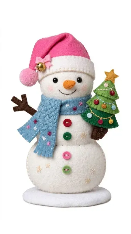 Cozy Felt Cute Colorful Christmas Cliparts