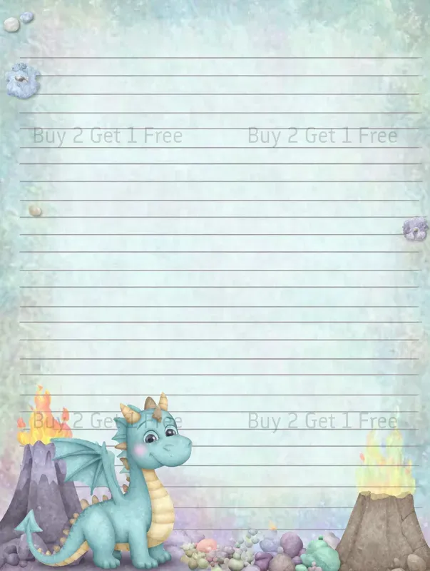 Fairytale Dragon Plain Papers