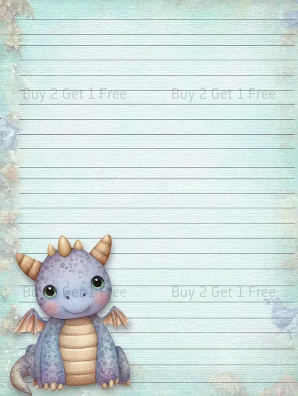 Fairytale Dragon Plain Papers